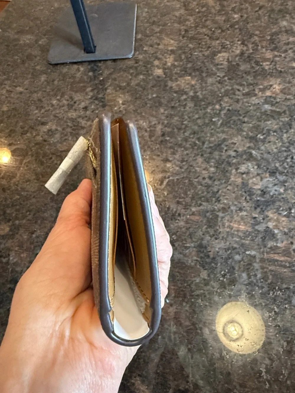 Coach Beige Signature Canvas Continental Wallet with Playful Cat Print - Picture 7 of 16